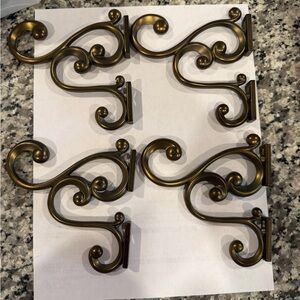 Vintage Bronze Swirl Wall Hooks